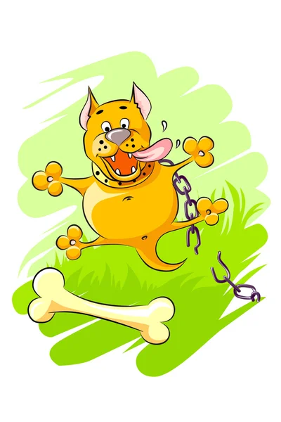 Grappige oranje hond — Stockvector