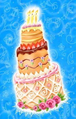 Celebratory cake clipart