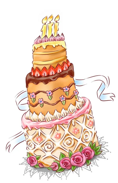 お祝いケーキ — ストック写真