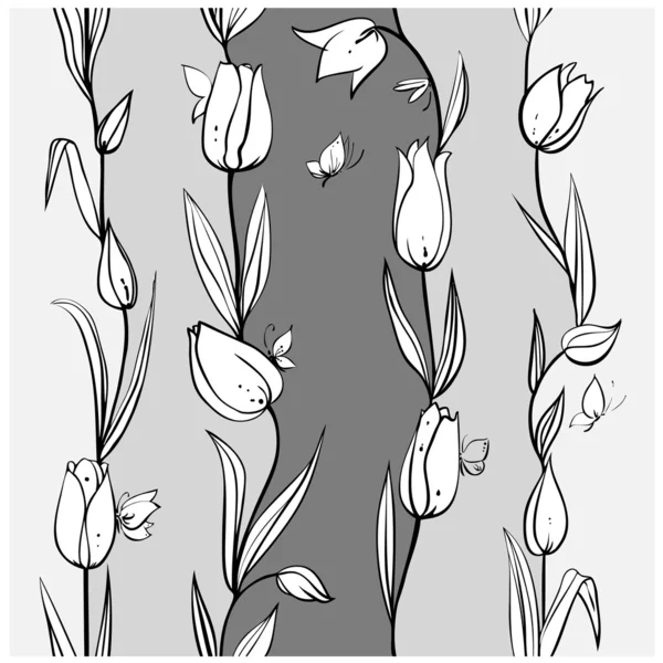 Textura perfecta con tulipanes — Archivo Imágenes Vectoriales