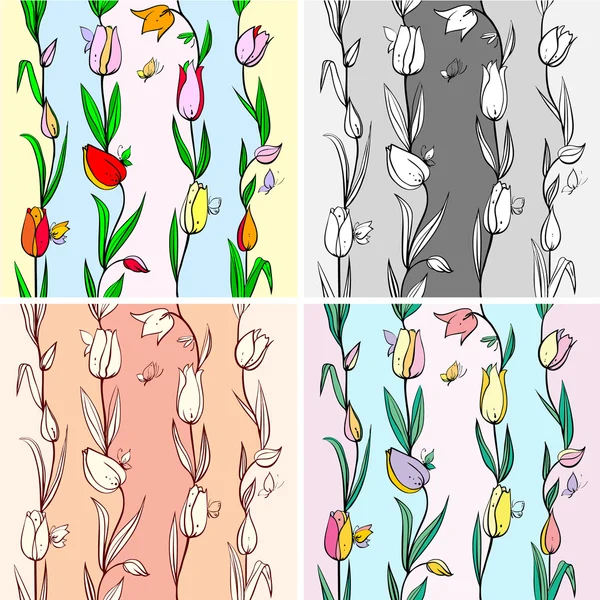 Tekstura z tulipany — Wektor stockowy