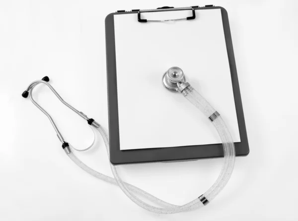 Stethoscope and Clip Board Box — Stock Photo, Image
