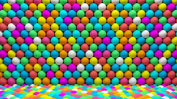Vele Gekleurde Ballen Abstract Achtergrond — Stockfoto