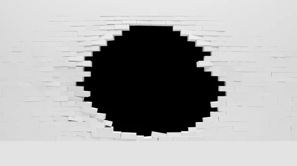 Broken Brick Wall — Stock Photo, Image