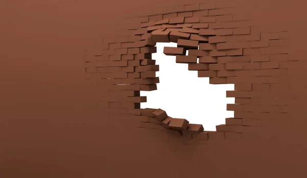 Broken Brick Wall — Stock Photo, Image