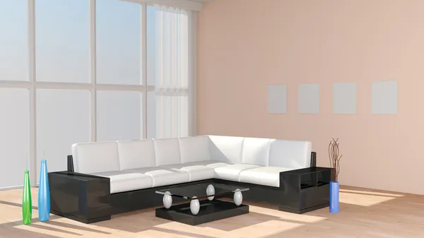 Modern Oturma Odası Tasarımı — Stok fotoğraf