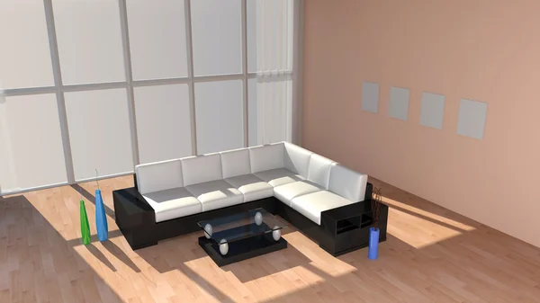 Modern Oturma Odası Tasarımı — Stok fotoğraf