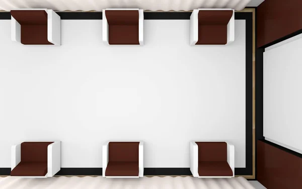 エレガントな会議室の平面図 — ストック写真