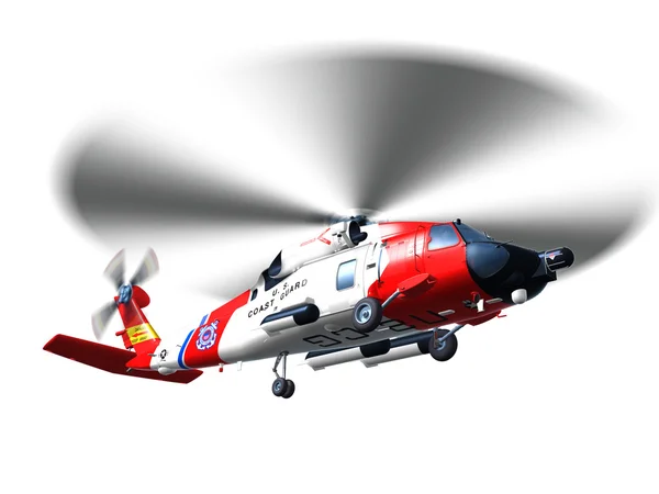 Береговая охрана вертолета — стоковое фото