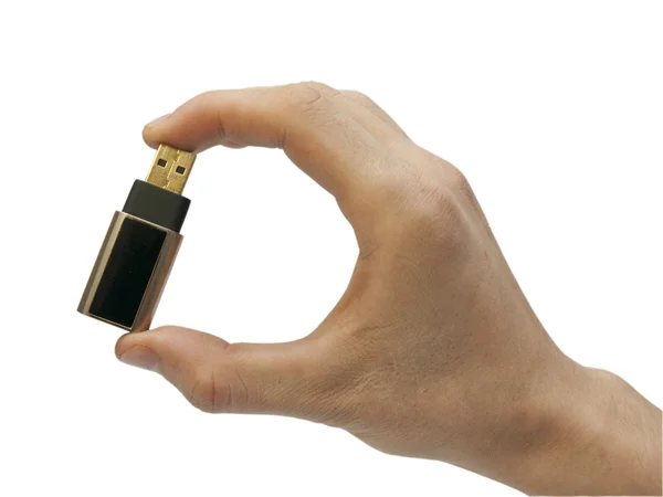 Mano con memoria flash USB — Foto de Stock