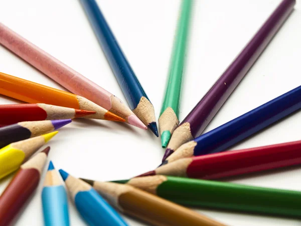 Renkli kurşun kalem Stok Fotoğraf