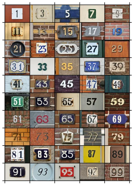 Huisnummers — Stockfoto