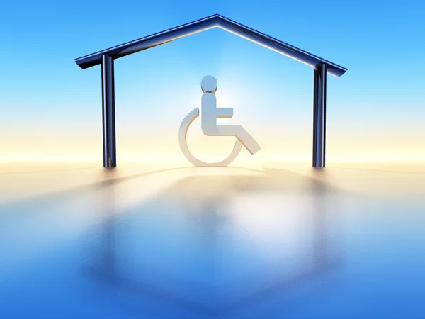 Дом и инвалидность — стоковое фото
