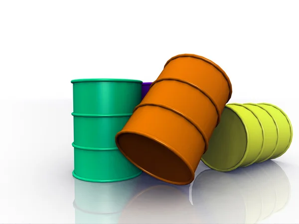 Colored barrels — Stock Photo, Image