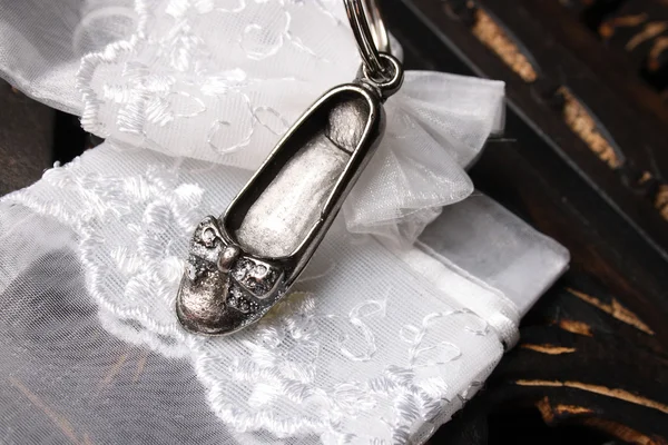 Gümüş düz ayakkabı — Stok fotoğraf