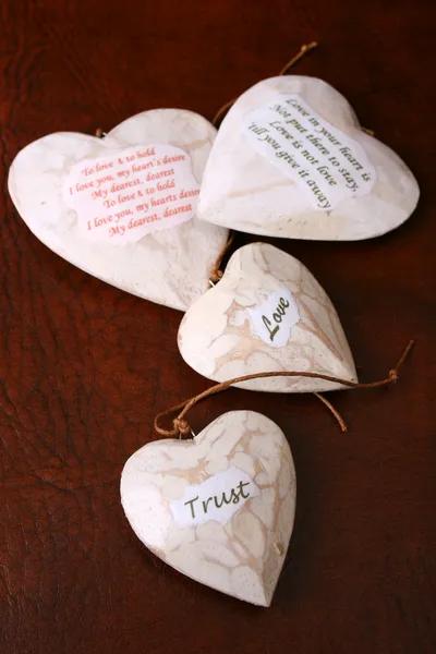 Wooden Hearts — Stock Photo, Image