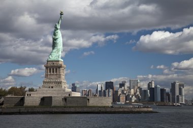 The New York City Manhattan panorama with Queens and Brooklyn clipart