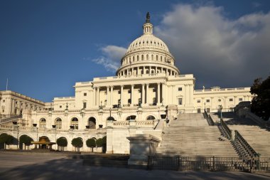 The US Capitol in the autumn clipart