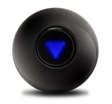 Black Magic Ball with answer Outlook not so good clipart