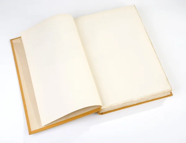 Boek Met Blanke Pagina Cover Geel — Stockfoto