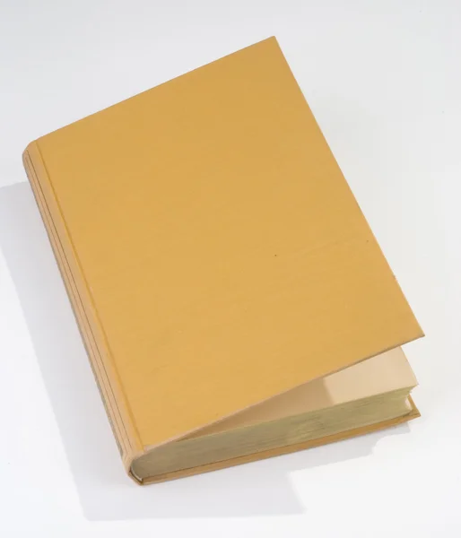Branco Aberto Capa Livro Velho Amarelo — Fotografia de Stock