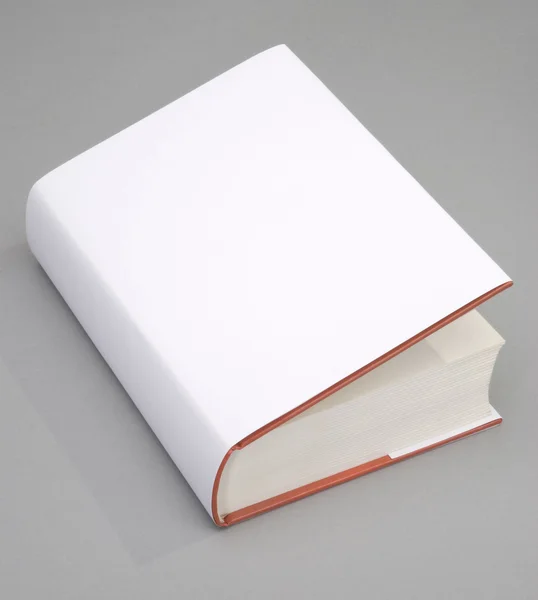 Libro Bianco Aperto Con Copertina Bianca — Foto Stock