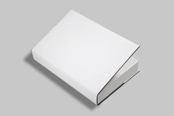 Κενό Βιβλίο Ανοιχτό Κάλυμμα Λευκό Απόκομμα Διαδρομή — Φωτογραφία Αρχείου