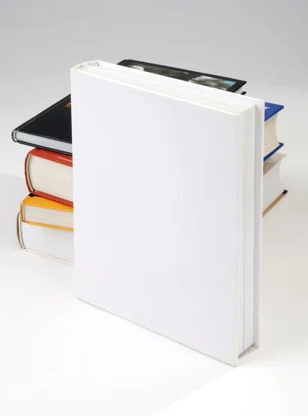 Four Blank Book Cover White Background — Stock Photo, Image
