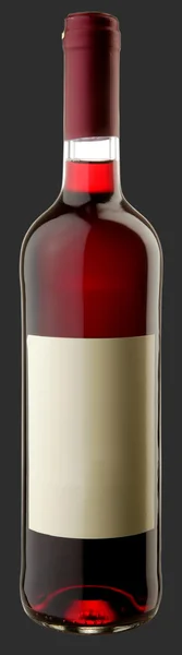 Flaska rött vin w klippning — Stockfoto