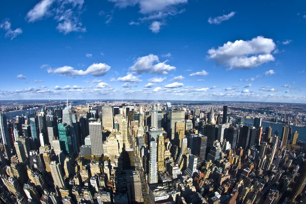 Das New Yorker Stadtpanorama Mit Der 5Th Avenue — Stockfoto