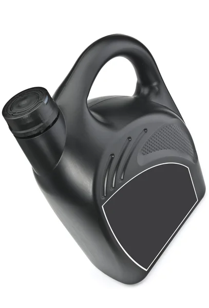 Botella Plástico Negro Aceite Motor —  Fotos de Stock