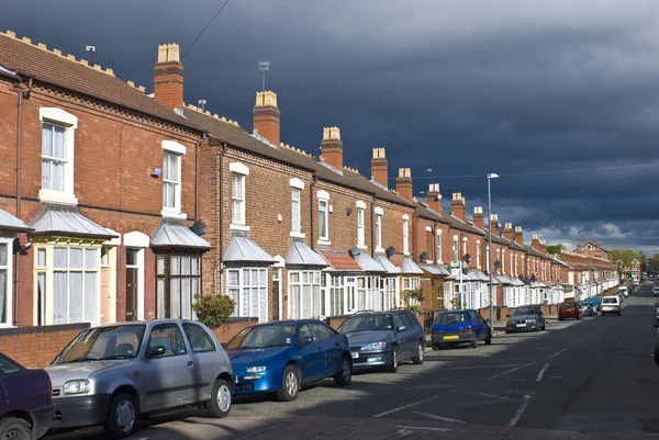 stock image Old road with town hauses in Birmingham United Kingdom