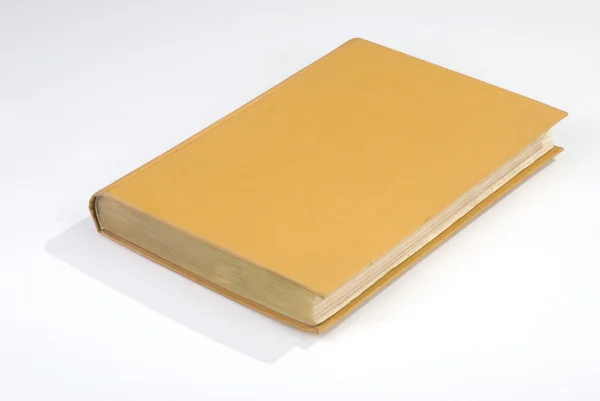 Branco capa do livro velho amarelo — Fotografia de Stock
