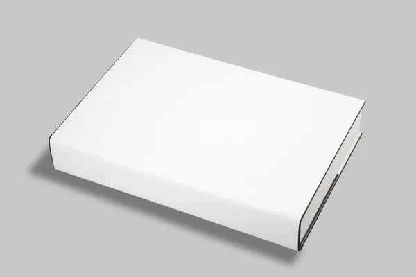 Blank Book White Cover Clipping Path — Stock Photo, Image