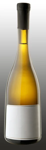 The bottle of white wine w clipping — Stock Photo, Image