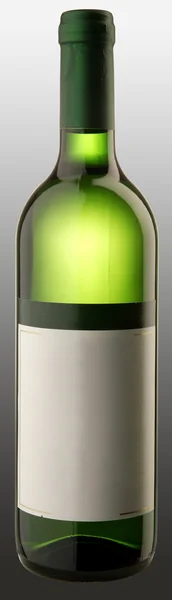 Бутылка Белого Вина Пустой Наклейкой Обрезание — стоковое фото