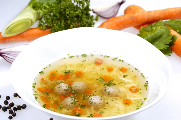 Zupa z makaronem — Zdjęcie stockowe