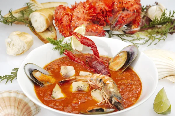 魚スープ ミネストローネ — ストック写真