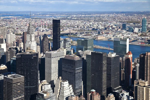 Das New York City Manhattan Panorama Mit Königinnen — Stockfoto