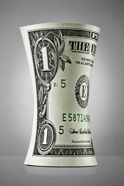 stock image Roll of dollars with clipping