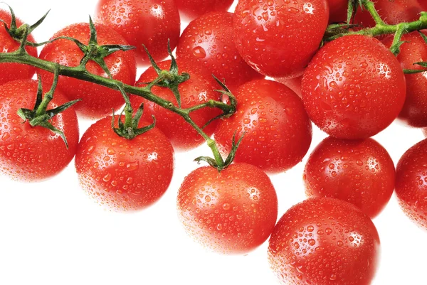 Kilka Pomidorów Zroszone — Zdjęcie stockowe