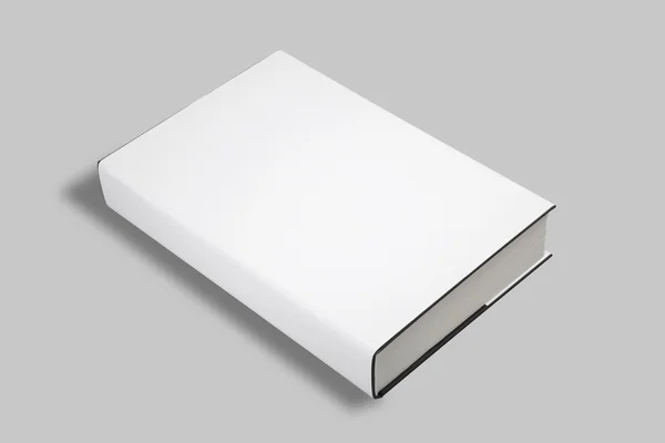 Livro Branco Capa Branca Caminho Recorte — Fotografia de Stock