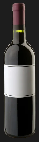 Bottiglia Vino Rosso Adesivo Bianco Clipping — Foto Stock