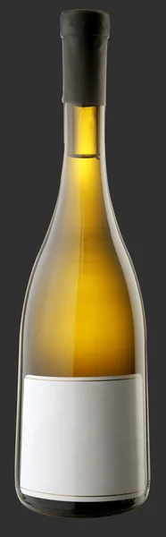 A garrafa de vinho branco w clipping — Fotografia de Stock