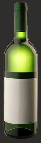 Пляшка білого вина w відсікання — стокове фото