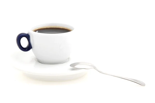Die Tasse Kaffee Mit Einem Löffel — Stockfoto