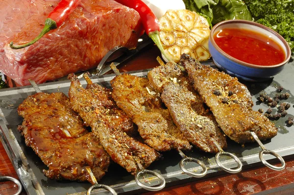 Especialidad Cocina Mexicana Azteca Carne Res Saliva —  Fotos de Stock