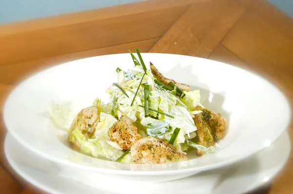 Italienischer Salat Caesar Stücke Vom Huhn — Stockfoto