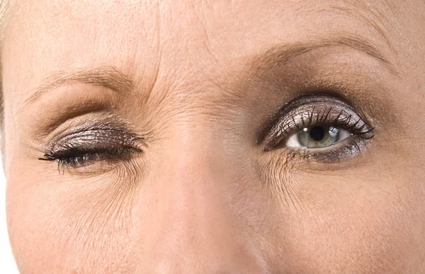 Krásné Ženské Oko Make Upem — Stock fotografie