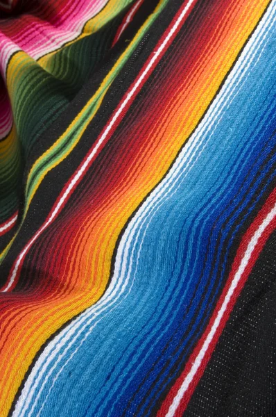 stock image Colorful mexican poncho close up texture